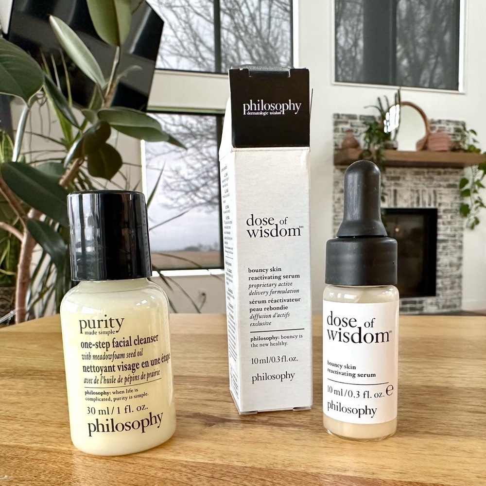 Philosophy Purity Cleanser and Dose of Wisdom Serum Duo